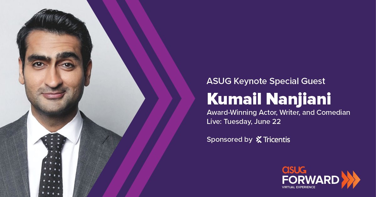 Stop what you're doing! We're giving away the last 10 tickets for an intimate, member-exclusive Q&amp;A with Kumail Nanjiani <a href="/kumailn/">Kumail Nanjiani</a> from HBO comedy series Silicon Valley and the upcoming #Marvel film Eternals.
To enter:
🔸 Be an #ASUG member
🔹 Retweet this with #ASUGFORWARD