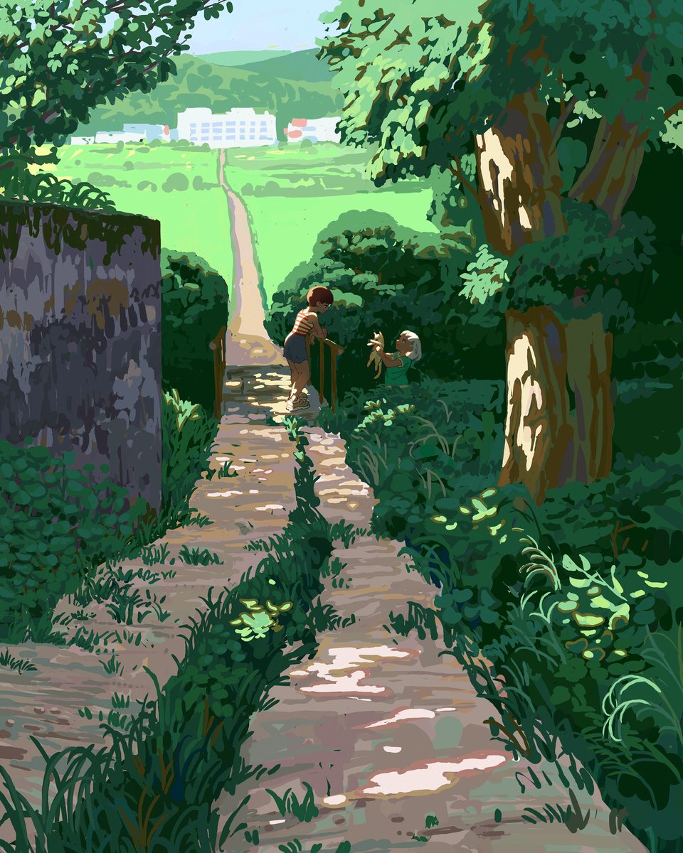 LucCourtois1's tweet photo. I mostly love doing green environments and clouds!! ☁️🌳☁️ #artposter https://t.co/mj8Mpzivrx