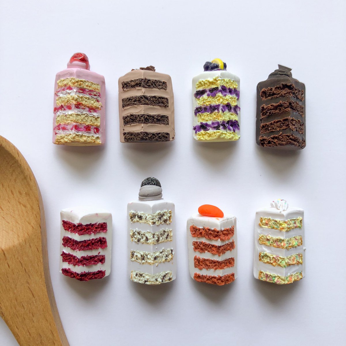 etherealartiste's tweet image. i made my first ever earrings! care for a slice of cake? 🍰✨