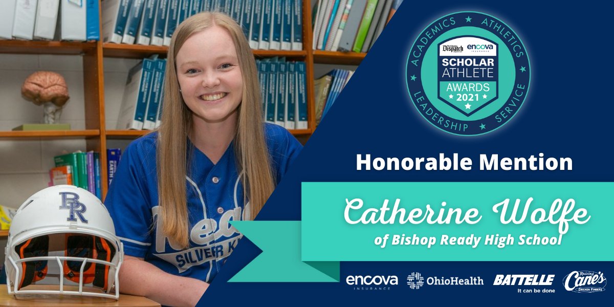 Congratulations to our Encova Insurance Honorable Mention, receiving $1,000 in scholarships! 🏆

@cateywolfee of <a href="/BishopReadyHS/">Bishop Ready HS</a>

*4 Yr Varsity Letter: Softball
*2 Yr Varsity Letter: Basketball
*Class of '21 Valedictorian
*Headed to The Ohio State University

#ScholarAthleteAwards