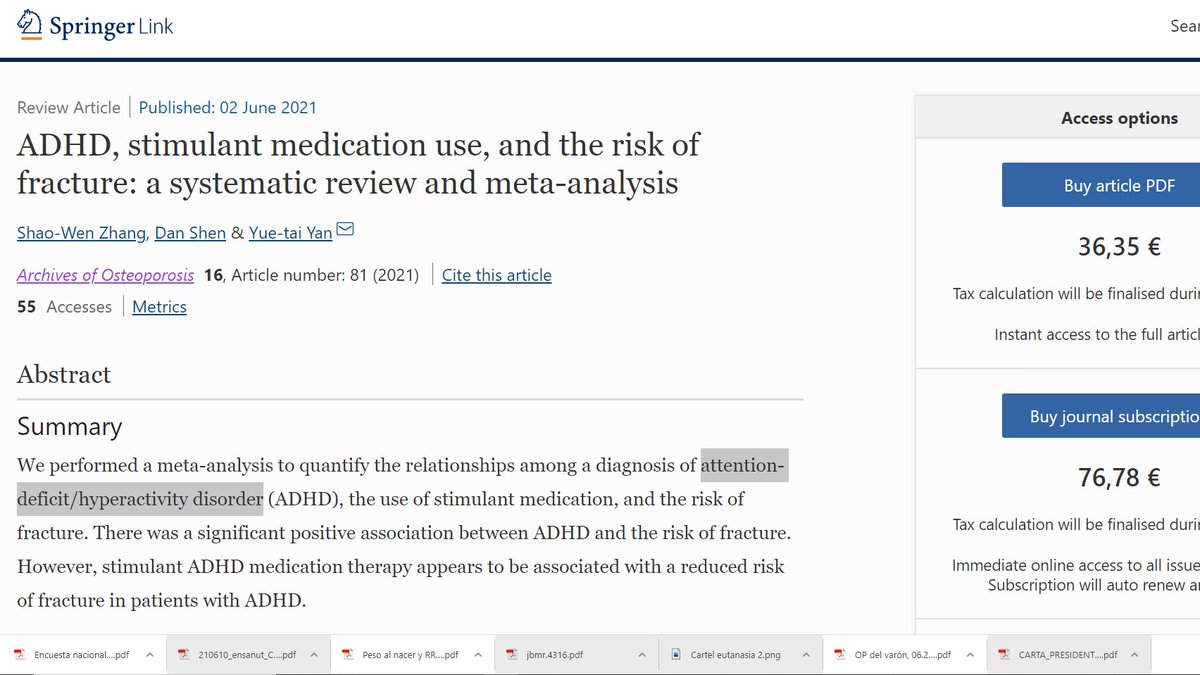 doctorneyro's tweet image. #ADHD are at higher #riskoffracture than the #generalpopulation. 

#Stimulant ADHD medication appears to be associated with a lower #risk of #traumaticfracture but not with a higher risk of #stressfracture.

#attentiondeficit #hyperactivitydisorder

link.springer.com/article/10.100…