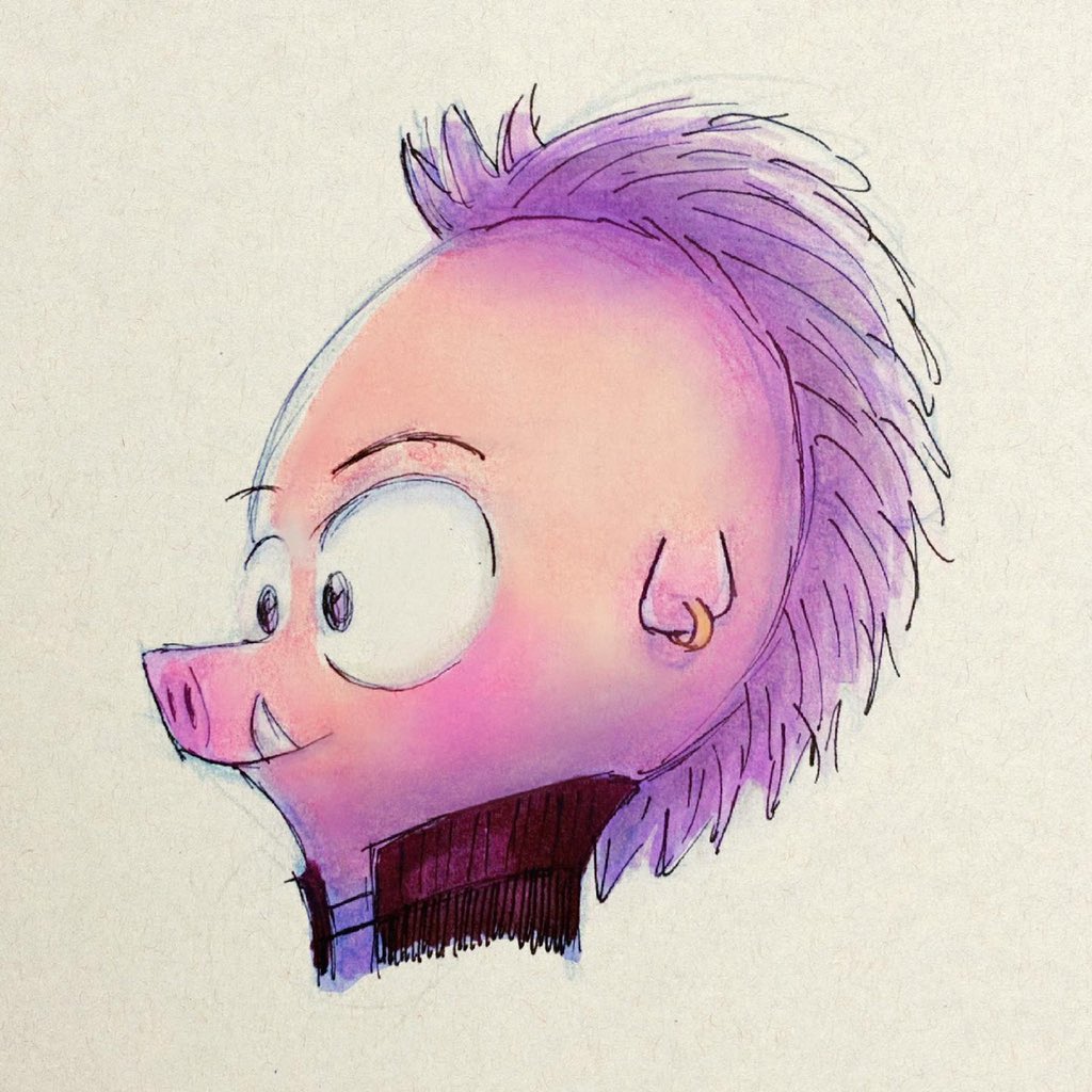 heynate88's tweet photo. Punk Rock Hog https://t.co/iMFeA2d0jW