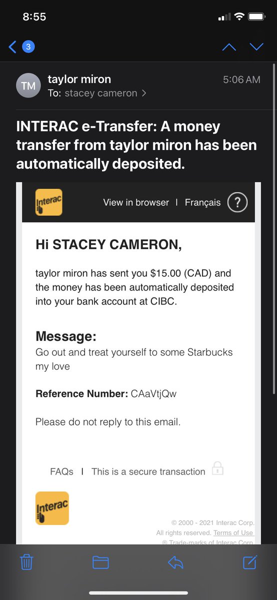 staceycameron39's tweet photo. woke up this morning to an email that my bf sent me at 5:00am with a message on it 😩 god i love him https://t.co/Qq5Vp2abeQ