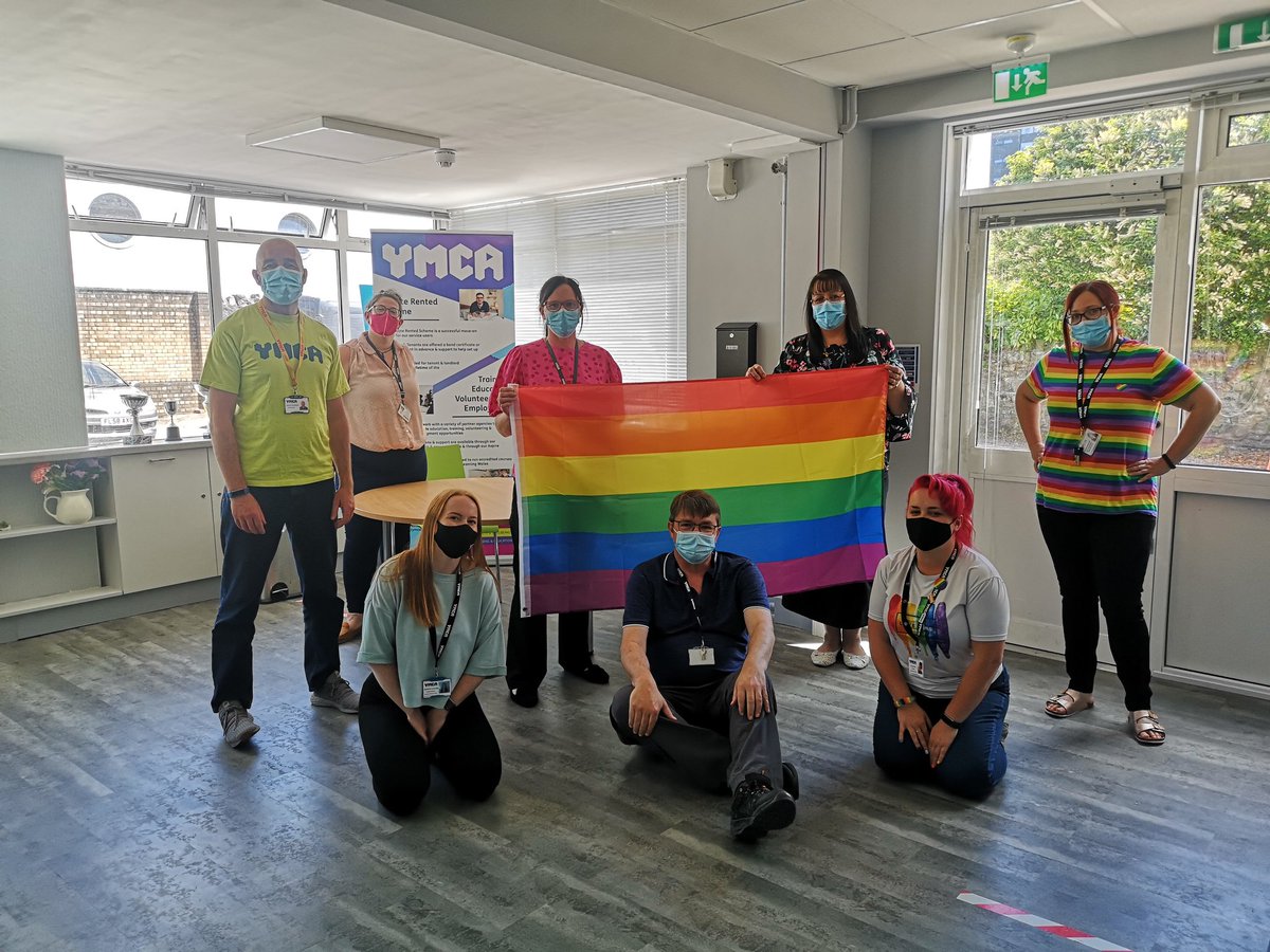 As its #pridemonth we are showing our support with #rainbowwednesdays All the staff look so colourful . @YMCACdiff_Grp #ShareWithPride