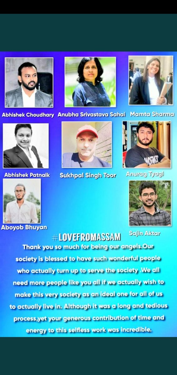 SubhamSur20's tweet photo. Tnk you so much ❤
@TheAnuragTyagi 
@AdvMamtaSharma @sajin_aktar 
@anubha1812 
@abhishekbscllb 
@aboyobbhuyan 
@Abhishekpatnaik
@ActivistSukhpal https://t.co/lJY3gvrGO4