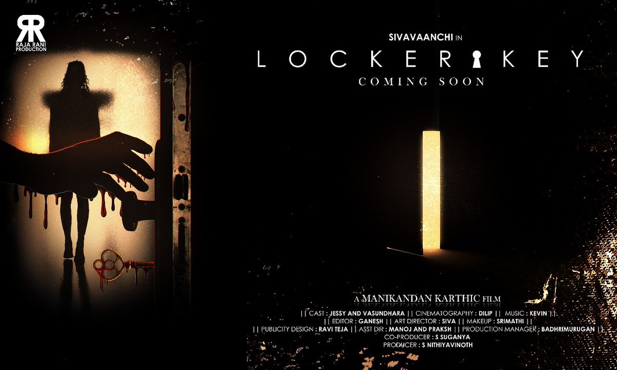 Dir_Manikarthic's tweet image. Happy to launching the title poster of my new pilot movie #LOCKERKEY 😍
Director by @Dir_Manikarthic
@dhanushkraja @arunvijayno1 @VijaySethuOffl @vijayantony @actorvijay @TheDeverakonda @Saravanan_Surya @Actor_SimbuFC @LIBRAProduc @theVcreations @LycaProductions @VelsFilmIntl