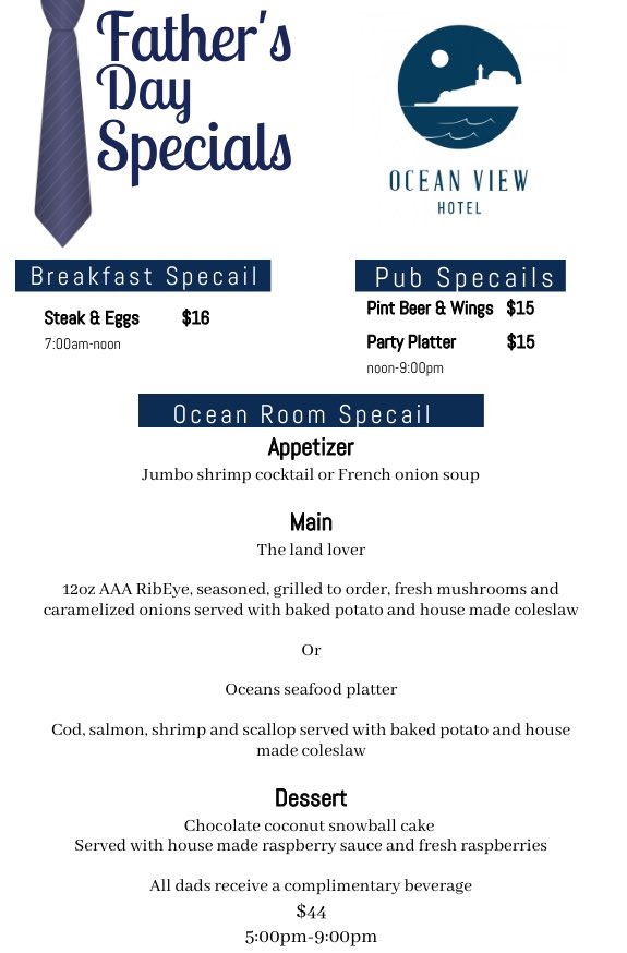 theoceanview's tweet photo. Treat Dad to a visit at the Ocean View Hotel!! https://t.co/yyAa9INWb8