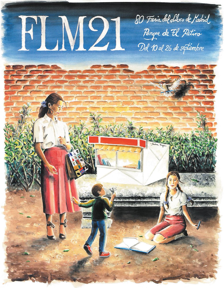 LibrEscarlata's tweet photo. Ayer se presentó el cartel de la 80 Feria del Libro de Madrid, que este año está prevista de 10 a 26 de septiembre. Es obra de la ilustradora Andrea Reyes.
#80aniversario  #AndreaReyes  #FLMadrid21 
#librerías #LibreriasContraGoliat https://t.co/XcnT9Pg4Rq