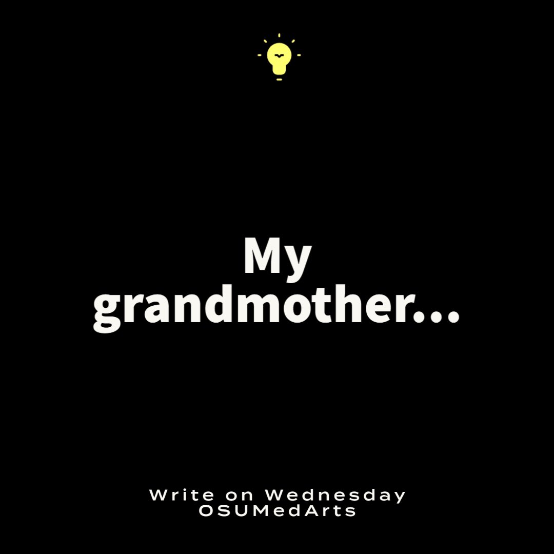 OhioStateMedArt's tweet photo. Did she sneak you snacks when your mom wasnโt looking? #WriteOnWednesdays #OSUCOM https://t.co/WeSs5DqFfG