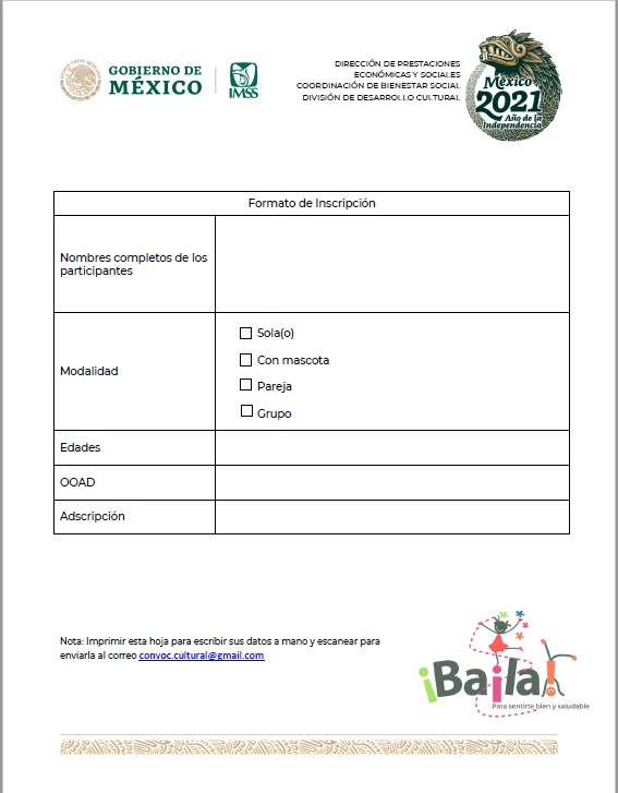 PrestSociales's tweet photo. La Dirección de Prestaciones Económicas y Sociales, a través de la Coordinación de Bienestar Social y la División de Desarrollo Cultural, convocan a las y los trabajadores a participar en la actividad ¡Baila! Para sentirte bien y saludable.
#IMSSCultura https://t.co/b9JUGXubRL