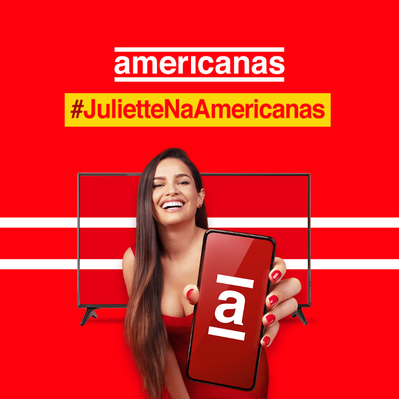 americanas's tweet photo. Relaxa, tem #JulietteNaAmericanas, ofertas com até 50% de desconto e frete grátis*!