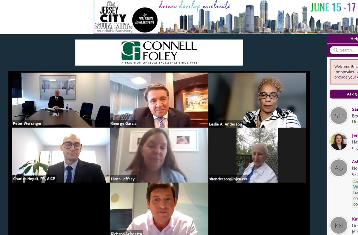 Join us for an engaging conversation about Jersey City's emerging neighborhoods at <a href="/TheJCSummit/">The Jersey City Summit</a> airing now! We would like to thank <a href="/ConnellFoleyLLP/">Connell Foley LLP</a>,  <a href="/NJCUniversity/">New Jersey City University</a>, <a href="/nj_njra/">New Jersey Redevelopment Authority</a>, the PRC Group, <a href="/DresdnerRobin/">Dresdner Robin</a>, and Claremont Development for participating!