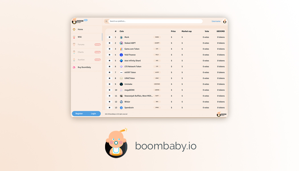 BoomBabyio's tweet photo. Follow us for our first app release this Sunday!

$BOOMB Wiki (beta) is set to be released on Sunday and it's gonna be taking form! 2512 tokens added to the platform!

We welcome all the other tokens to come vote for themselves to be featured on our platform once launched 💥👼 https://t.co/2TdYsQBgoM