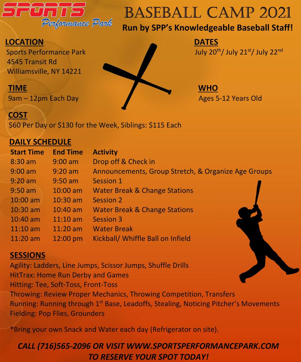 SPP's Summer Baseball Camp will be July 20th-22nd! Sign up today! 😄⚾️⚾️⚾️