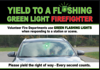 Barrie411's tweet photo. Volunteer #Fire Depts in #SimcoeCounty use flashing green lights in their vehicles when responding to an emergency.

Please yield the right of way when safe to do so. #everysecondcounts https://t.co/QbEebMoDgY