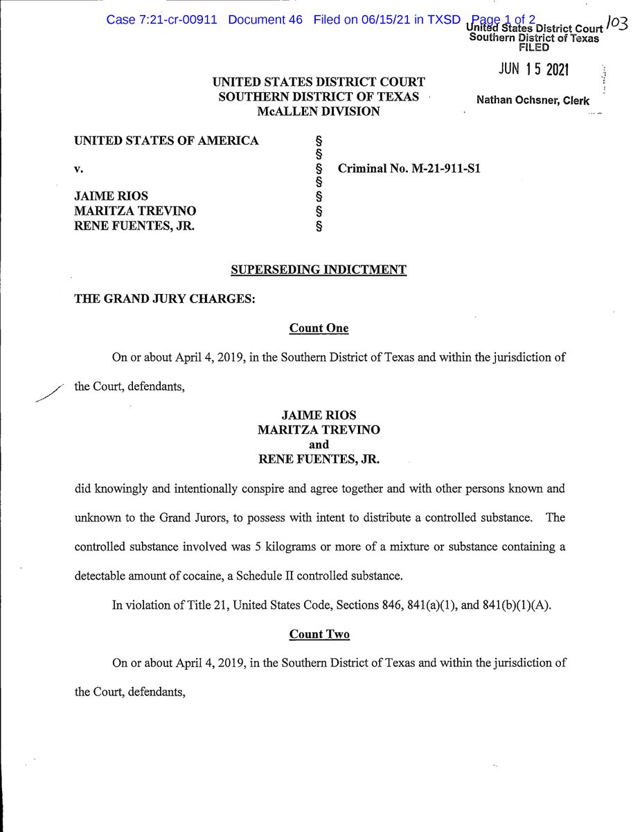 dmhj's tweet image. A federal grand jury indicted Rene Fuentes Jr. (the son of Starr County Sheriff Rene Fuentes Sr.) on drug trafficking charges Tuesday.

Full Story: facebook.com/lapistolerarad… #rgv