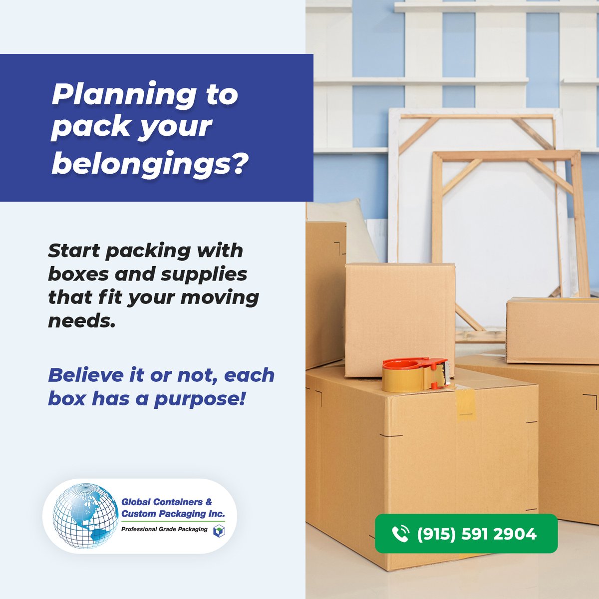 We offer a wide variety supplies that are custom to your needs.

Give us a call and we'll walk you through different options and products!

🇺🇸 We ship nationwide 🇺🇸

Contact us at:
globalcontainers.net

#globalcontainers #moving #movingessentials #packaging #industrialsupplies