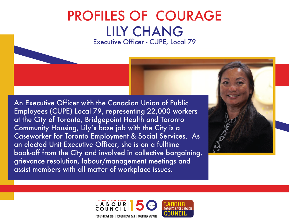 CWN_TOlabour's tweet photo. To celebrate the 150th anniversary of @torontolabour we'll be profiling #ChineseCanadian Labour activists throughout the year! First up is Lily Chang from @cupelocal79 representing the 22 000 workers of the City of Toronto #topoli #torontolabour #cdnpoli #canlab #unionstrong https://t.co/mqo0wlIm8N
