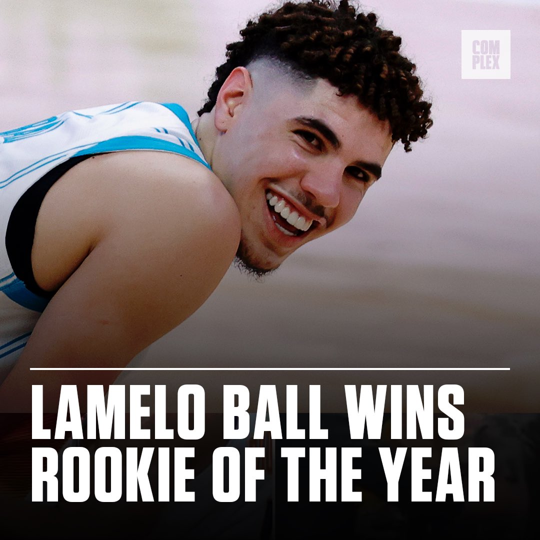 ComplexSports's tweet photo. ROOKIE OF THE YEAR. 

LaMelo ‼️ https://t.co/9g6kYtTy98