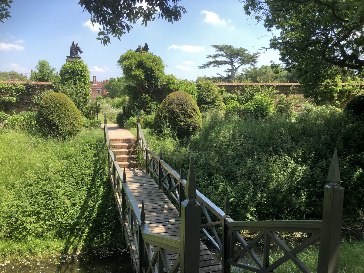 profkevinburden's tweet photo. Enjoying the weather on the hottest day of the year so far in Helmingham garden in Suffolk. Outstanding walled garden. Not to be missed if you are in this part of England https://t.co/LLEKoL4pd7