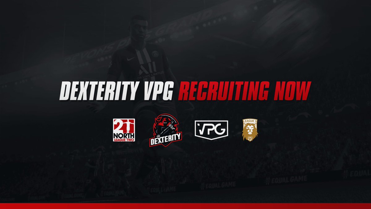 DexterityVPG's tweet photo. Looking for CBs to come trial , we are holding Trails tomorrow and next week. PM for discord link ⚫️🔴 https://t.co/cysdPtIUnY