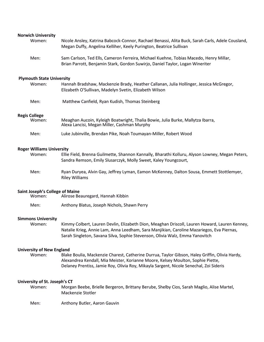 New England Intercollegiate Swimming and Diving tweet media