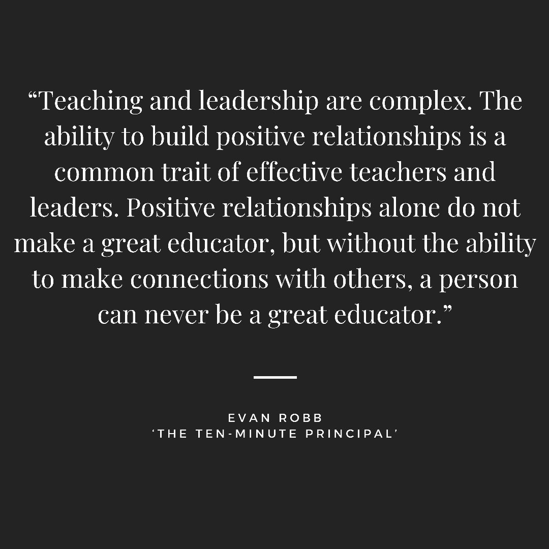 FalcoEdTech's tweet photo. As an educator, building relationships is my favorite part. It is an area that I feel I excel. 
@ERobbPrincipal said it best in his book. Can’t wait to continue this conversation in class today! @andrewmarotta21 #leadliu #edleadership https://t.co/Xxpl6YLS5K