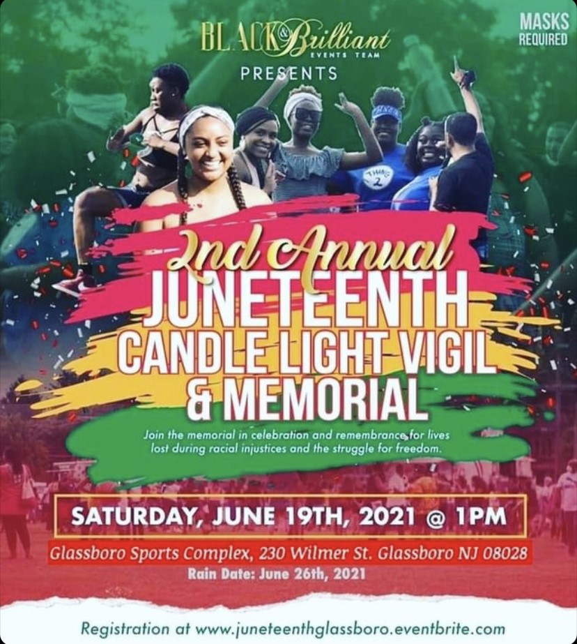 To celebrate #Juneteenth, the BGCGC's Glassboro Club will participate in the 2nd Annual Juneteenth Candlelight Vigil and Memorial. The vigil takes place this Saturday, June 19th at the Glassboro Sports Complex. Details of the event are listed in the flyer down below. #BGCGCProud