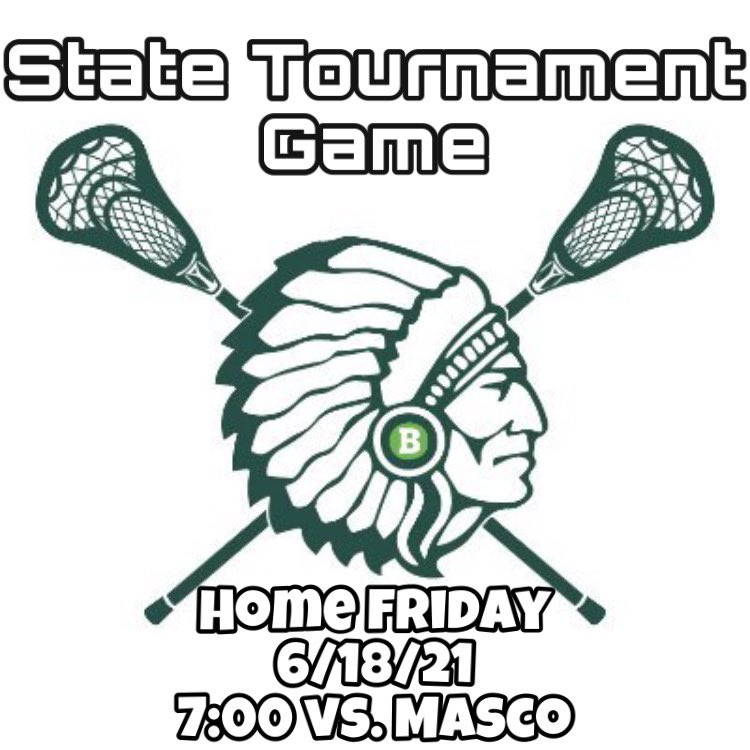LaxBillerica's tweet photo. First state tournament game this Friday night 7:00 at home against Masconomet! #Fridaynightlax #letsgooo #billericalax https://t.co/bBLyZy4GSG