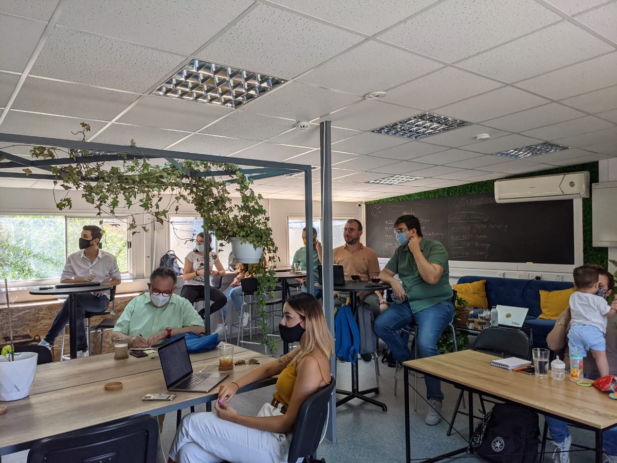 CyprusInno's tweet photo. 26 social innovators, 13 teams, 6 expert trainers, 2 babies, 1 magician🕴🪄. The Phase 3 weekend Bootcamp of CyprusInno’s SDG #Innovation Pre-#Accelerator Programme at The Base by CyprusInno was an absolute blast 🚀. A welcome back to live, in-person events (with restrictions)😷 https://t.co/sNXzFNVRBH
