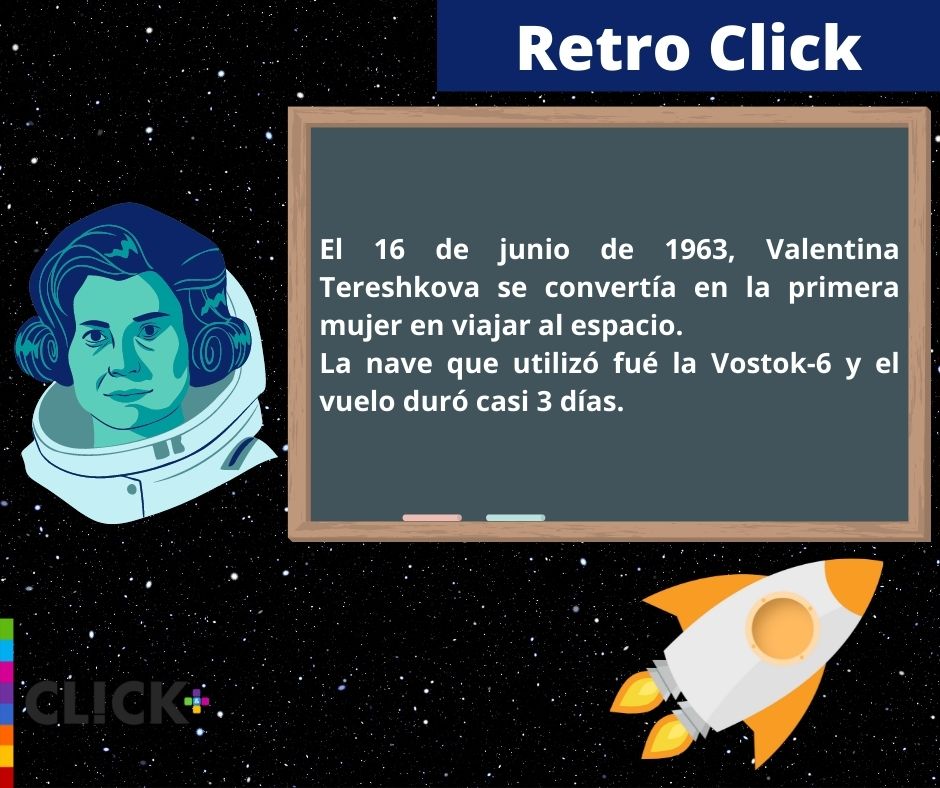 clickymasSC's tweet photo. Valentina Tereshkova es un ícono importante del feminismo, gracias a su hazaña logró convertirse en miembro del Soviet Supremo y del Comité Central del Partido Comunista. Hoy en #RetroClick toca recordar a la primera #Mujer que viajó al espacio.👩🏻🦰🚀🌠#DaleClick #Espacio #Ciencia https://t.co/PGEzZItyw8
