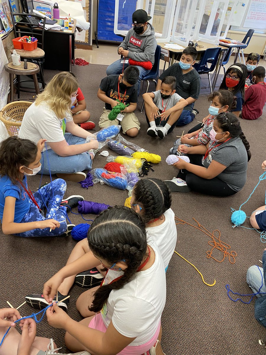 We ❤️ Crochet Club w Miss Annabelle! #LHCSD #CampLasLomas #summerbridge