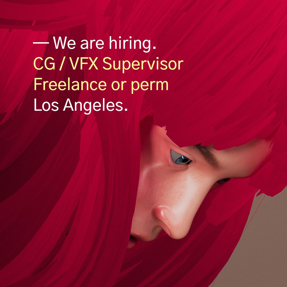 Our LA Studio is hiring ⚡️ We are currently looking for a talented CG / VFX Supervisor with a world class design led portfolio and at least 3-5 years experience. Sound like you? Please send portfolio & CV to talent.la@futuredeluxe.com