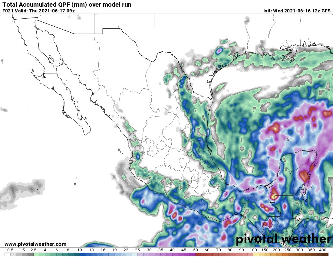 SkyAlertStorm's tweet image. ⛈Lluvias - tormentas durante este miércoles en NL, Tamps, Mich, Gro, Oax, Ver, Chis, Camp, Yuc y QRoo. Aisladas en Sin, Dgo, Nay, Jal, Col, SLP, EdoMex, Qro, Hgo y Pue.

⚠️Riesgo de inundaciones, crecida de ríos y deslizamiento de laderas inestables⚠️