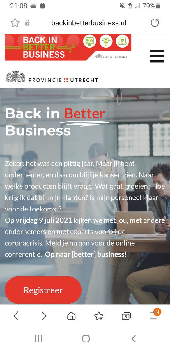 Online conferentie voor Utrechts MKB met onderwerpen als #innovatie #digitalisering #duurzaamheid en #arbeidsmarkt. 9 juli van 11.30u tot 14.00u. Check het #programma op 👇
backinbetterbusiness.nl/registratie/