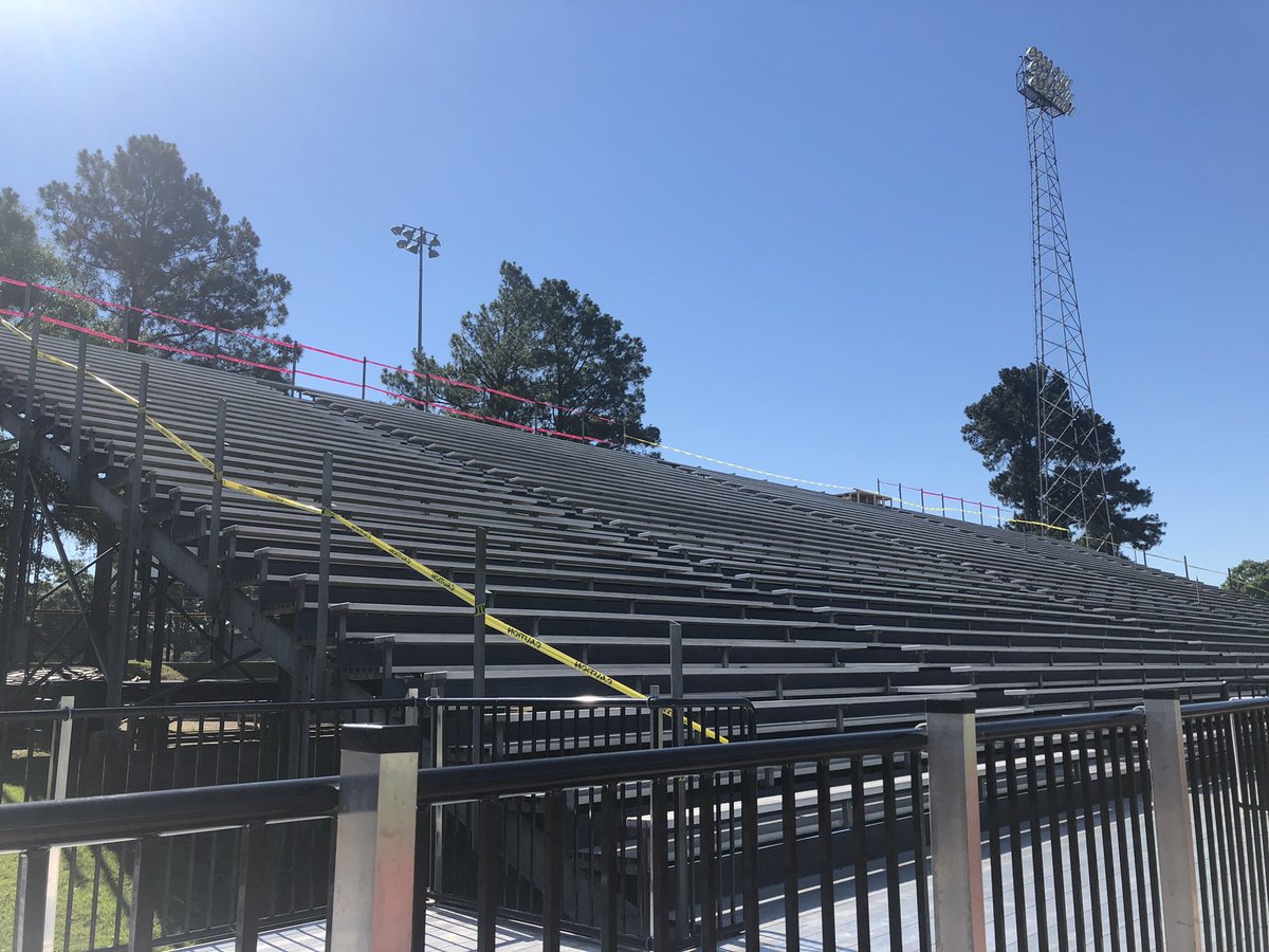 NWCC_Rangers's tweet photo. Work is continuing throughout the summer on the home bleachers at Bobby Franklin Field and at our new softball/soccer facility. 

#RangerUp #RangGang https://t.co/VLpDGfagNg