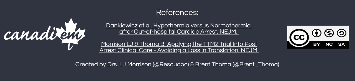 **BREAKING!** The 2nd Targeted Temperature Management (TTM2) trial has been published in the <a href="/NEJM/">NEJM</a>!! Results in the infographic: canadiem.org/targeted-tempe…, an editorial by <a href="/Rescudoc/">laurie morrison</a> &amp; I nejm.org/doi/full/10.10…, and article nejm.org/doi/full/10.10…