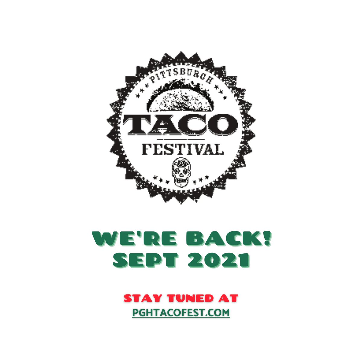 PghTacoFest's tweet photo. 👋Hi! it's been a while! DID YOU KNOW: We are back for 2021???---> Big announcements coming soon.🌮Please email pr@pghtacofest.com for vendor and sponsor inquiries! 🌮 https://t.co/6IxsSbxrwg