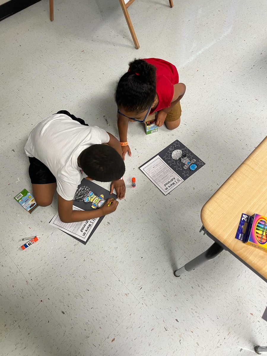 Great day of teaching and learning about Space at #NCSSLittleScholars along with a visit from a very special someone -- Mr. Roundtree met us the playground! #ncssbethebest