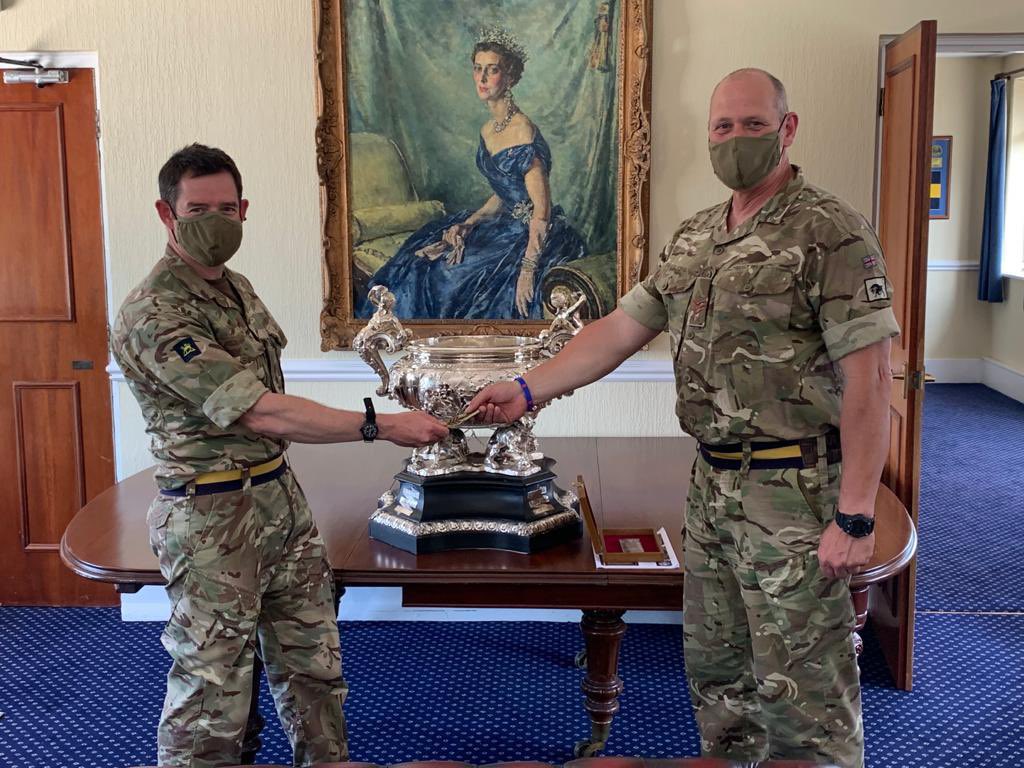 BHQ has been presented Ensign Tritton’s medal from the Battle of Sabraon (1846)! Ensign Tritton carried the colours at the battle, which were later carried by Sgt Macabe, who rallied the troops! This years Sabraon Sgt is Sgt Denny, who has also promoted to C/Sgt!