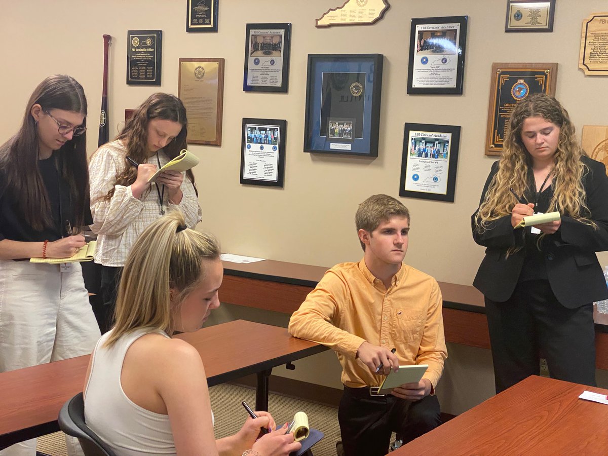 Photo depicting Teen Academy participants taking part in an interviewing exercise.