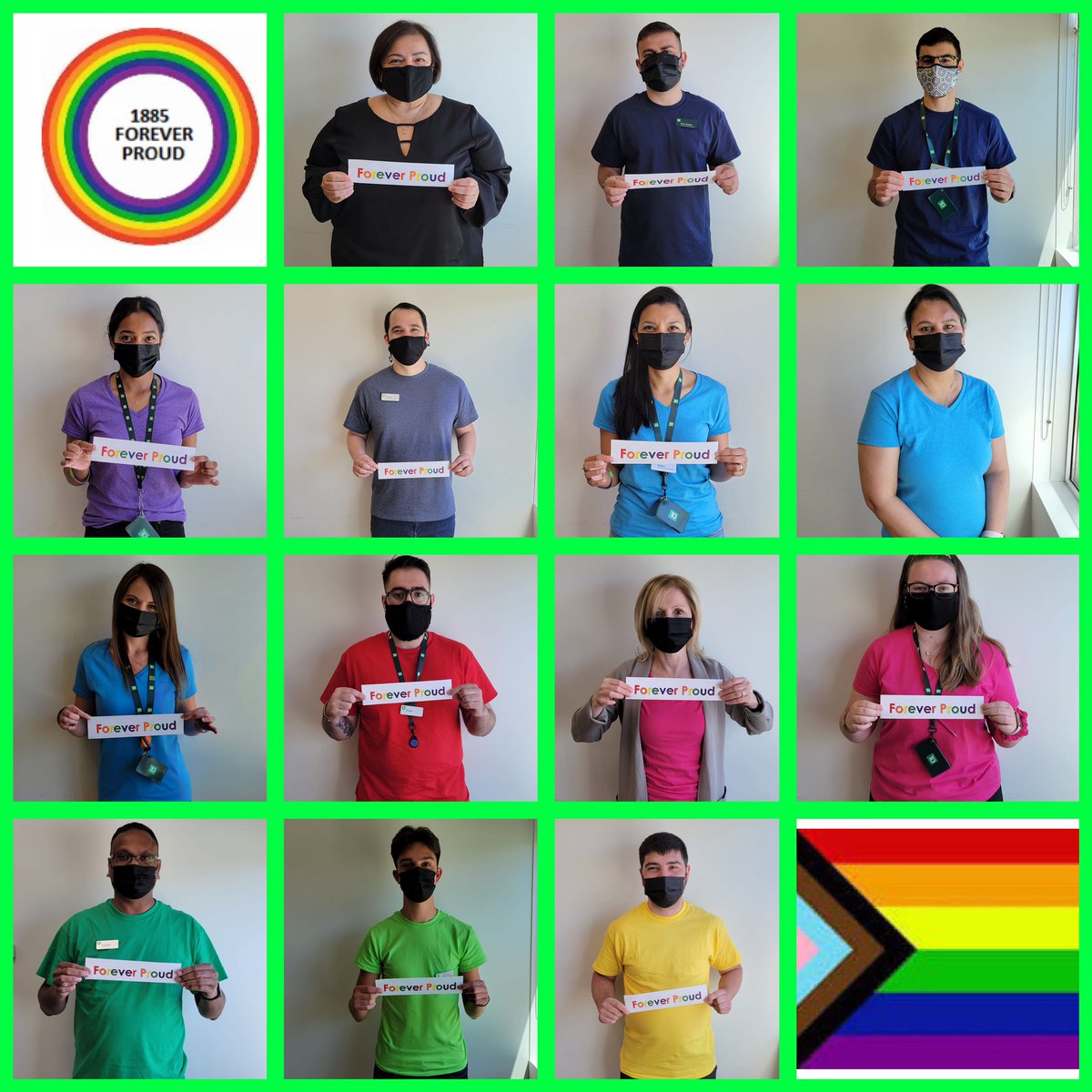 In support of #Pride2021 our Annual TD Rainbow Day! #ForeverProud @MASaumier_TD @AlRamsay_TD <a href="/NHenriques_TD/">Nelson Henriques</a>   🖤🤎❤️🧡💛💚💙💜