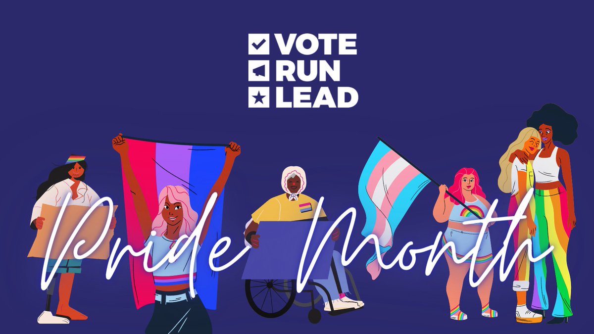 In celebration of #Pride 🏳️‍🌈 Month, we are highlighting our LGBTQIA+ Vote Run Lead alumni and community members who exemplify the meaning of Pride in their work and everyday lives — a spirit of protest, resistance, and liberation.
#Pride2021 #Pride #VoteRunLead