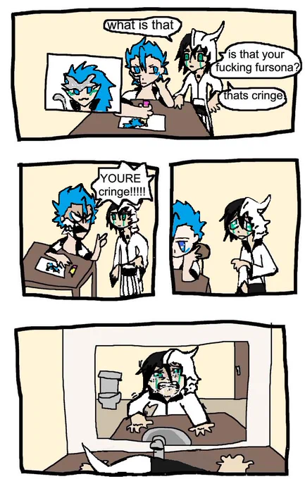 grimmjow's proud of his fursona 