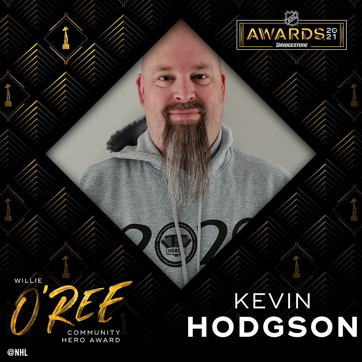 Kevin Hodgson is the recipient of the 2021 Willie O'Ree Community Hero Award presented by <a href="/massmutual/">MassMutual</a>! 👏 #NHLOReeAward