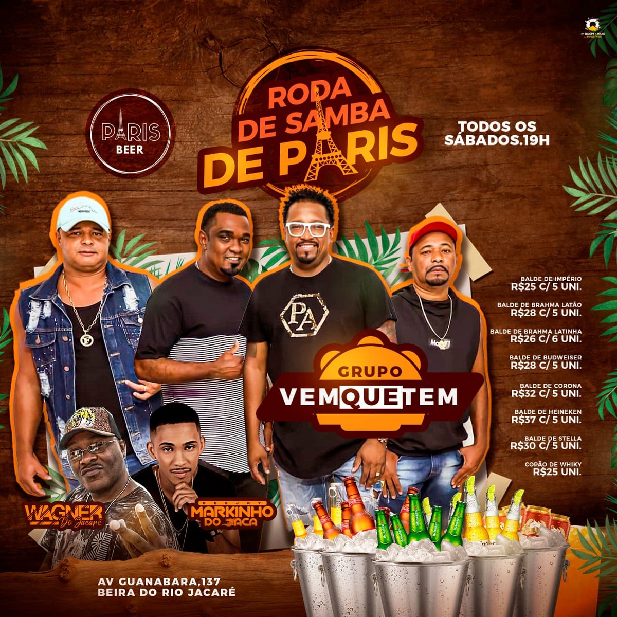 markinhodojaca's tweet photo. SÁBADO É LOGO ALI RODA DE SAMBA DO GRUPO VEM QUE TEM NA #CHOPERIA #PARIS #BEER NOS INTERVALOS DJS #MARKINHO E #WAGNER 🐊🕺🐊🗼🐊🕺 
PROMOÇÃO DE BEBIDAS NO LOCAL 🍻🍺 https://t.co/MbvxqiKBCn