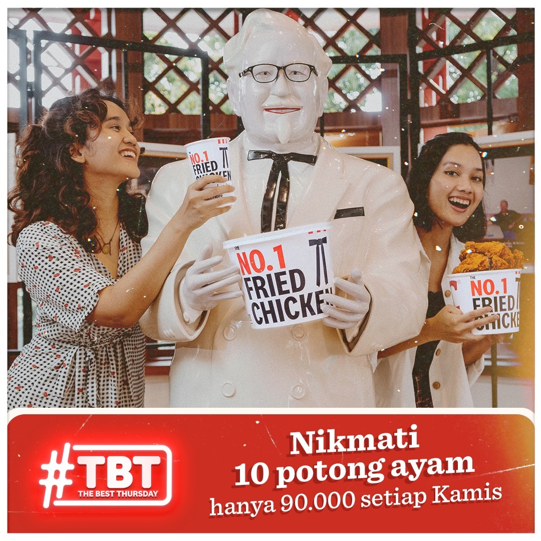 KFCINDONESIA's tweet photo. π’ Pengumuman penting untuk KFC Lovers π’
Ada 10 potong ayam goreng KFC dengan harga 90 ribu aja nungguin lo untuk dibeli. Yuk beli yuk sebelum harus nunggu hari Kamis datang lagi buat beli promo THE BEST THURSDAY
#kfcindonesia #kfcclassic https://t.co/dNiqMxqb69