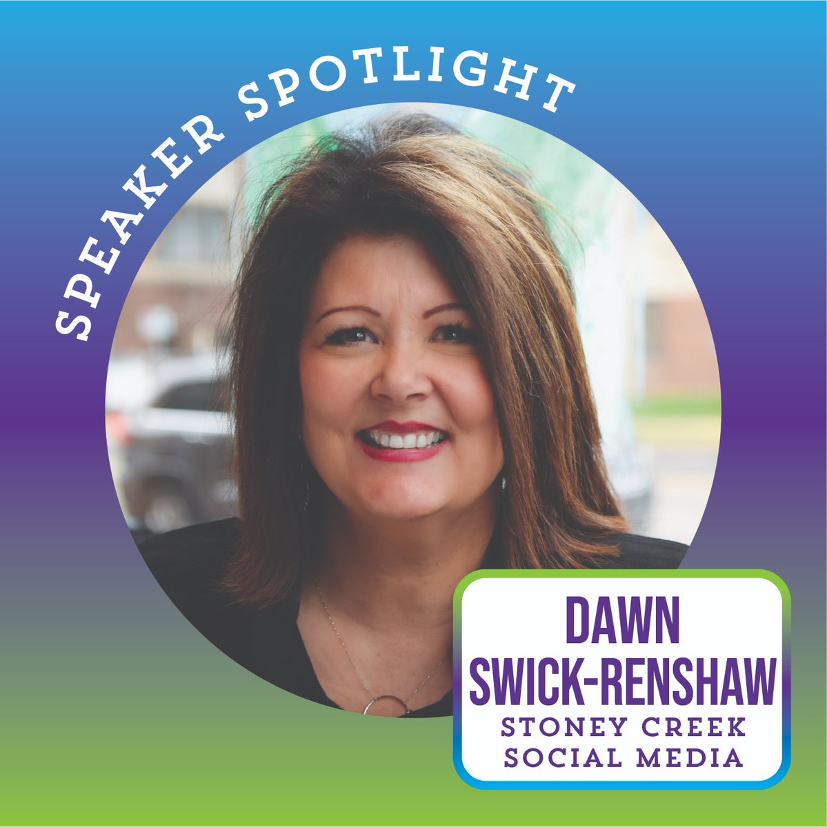 kzoosmweek's tweet photo. ✨SPEAKER SPOTLIGHT✨ 

Join Dawn Swick-Renshaw, Owner and Chief Strategist at Stoney Creek Social Media, for a session on "Social Media and Emotional Awareness" during #kzoosmweek on June 23rd!  

Get your tickets today at https://t.co/oI74r06p7N! https://t.co/yfVCb1oTyc