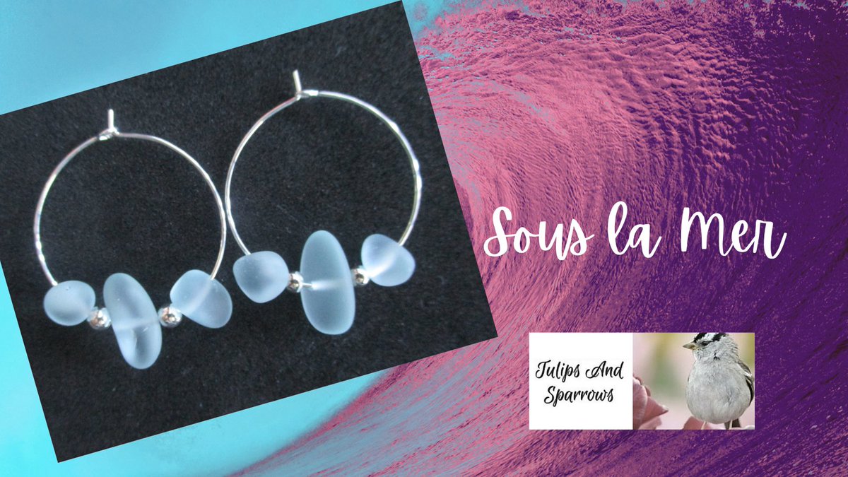 #seaglassearrings #seaglasshoops #silverhoops #hoopearrings #blueearrings #beachearrings #beachglassearrings #nuggetearrings #blueearrings