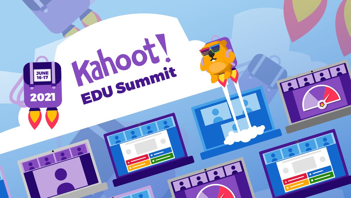 🤩 That's a wrap on Day 1 of the #KahootEDUSummit! 👏 
Thank you to everyone who joined us today and shared a selfie!📸 
We are back tomorrow at 9am PDT for more awesome sessions, kahoots, and chances to win Kahoot! swag! 🎉 
kahoot.com/edusummit